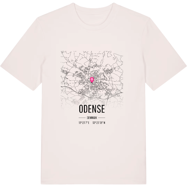 Odense karta t-shirt – t-shirt från PinShirt
