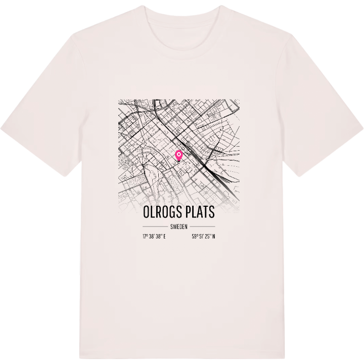 Olrogs plats karta t-shirt – t-shirt från PinShirt