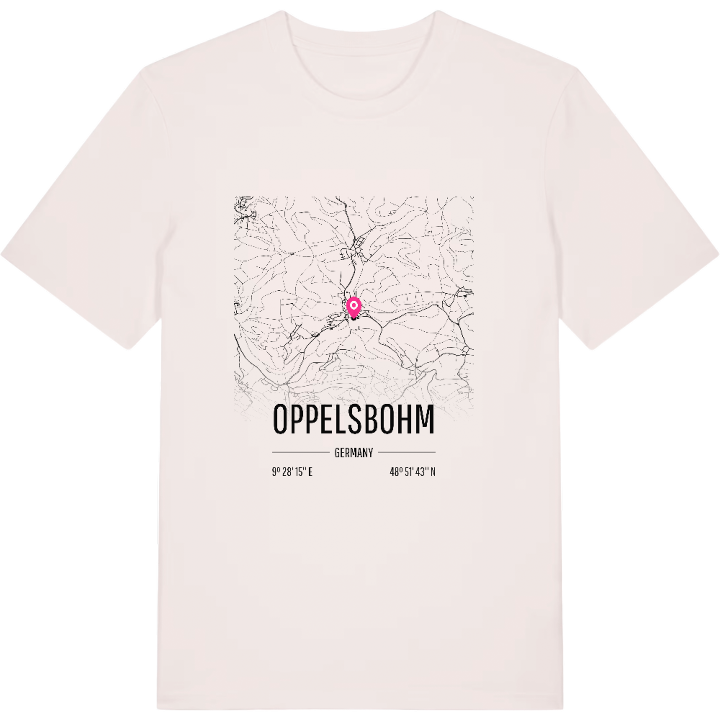 Oppelsbohm karta t-shirt – t-shirt från PinShirt