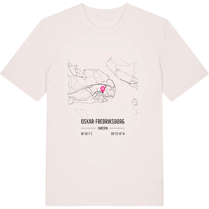 Oskar-Fredriksborg karta t-shirt – t-shirt från PinShirt