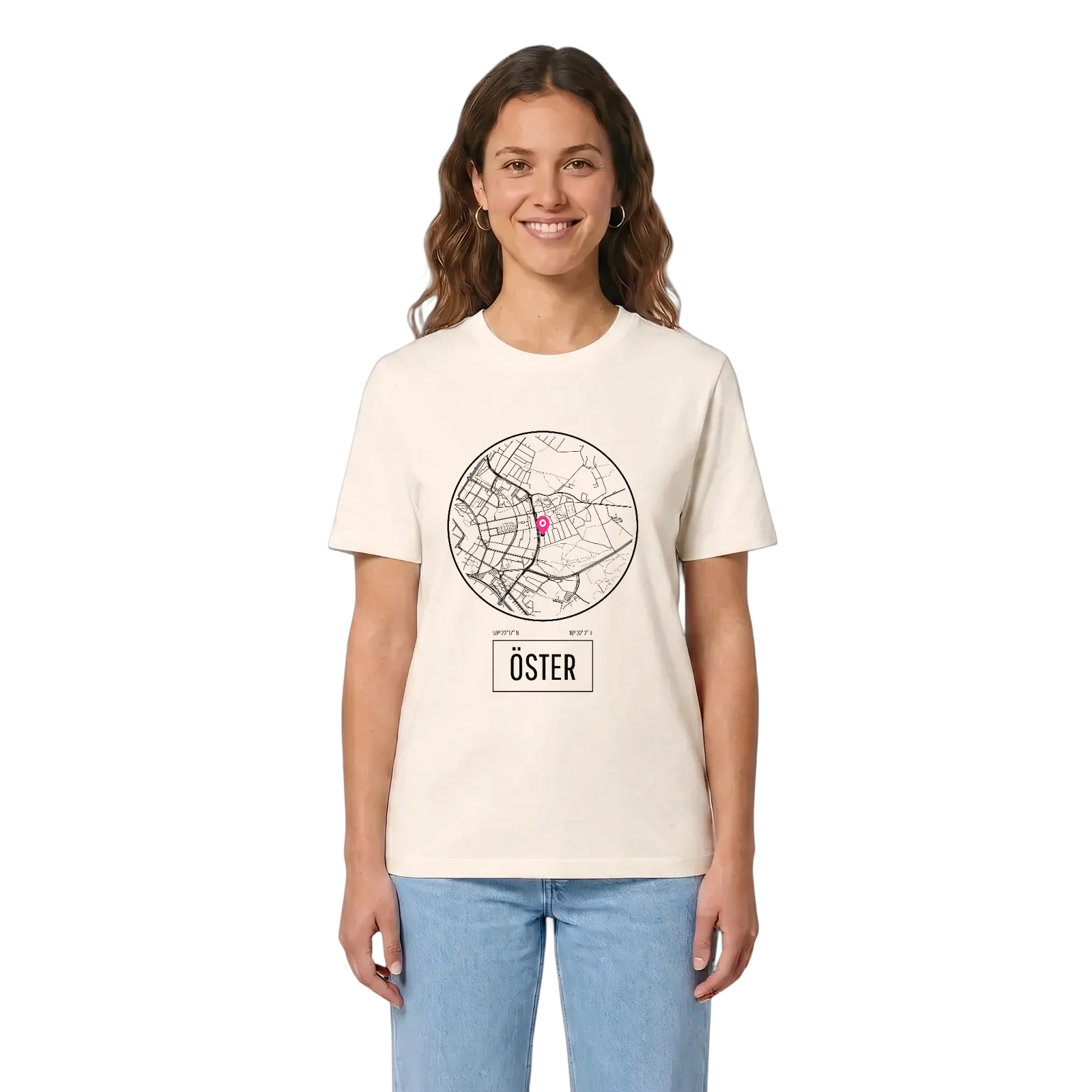 Öster t-shirt – Vintage White, i miljö