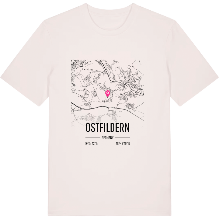 Ostfildern karta t-shirt – t-shirt från PinShirt