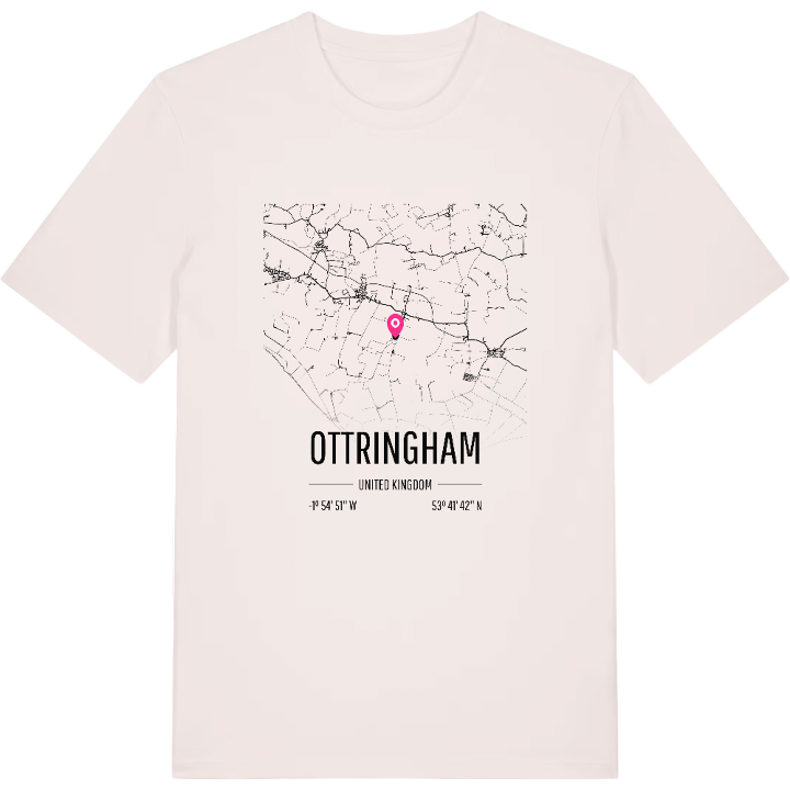 Ottringham karta t-shirt – t-shirt från PinShirt