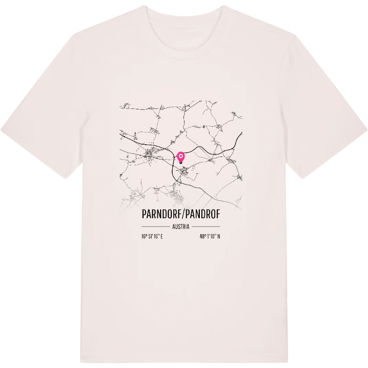 Parndorf/Pandrof karta t-shirt – t-shirt från PinShirt