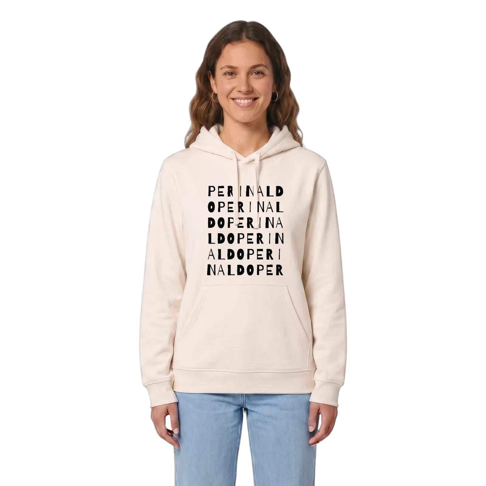 Perinaldo ordlek hoodie – Vintage White, i miljö