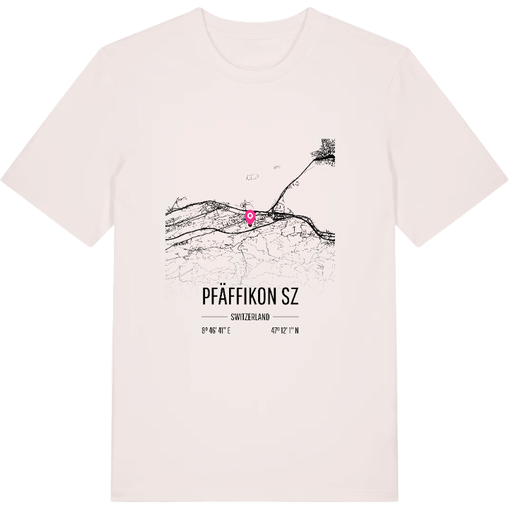 Pfäffikon SZ karta t-shirt – t-shirt från PinShirt