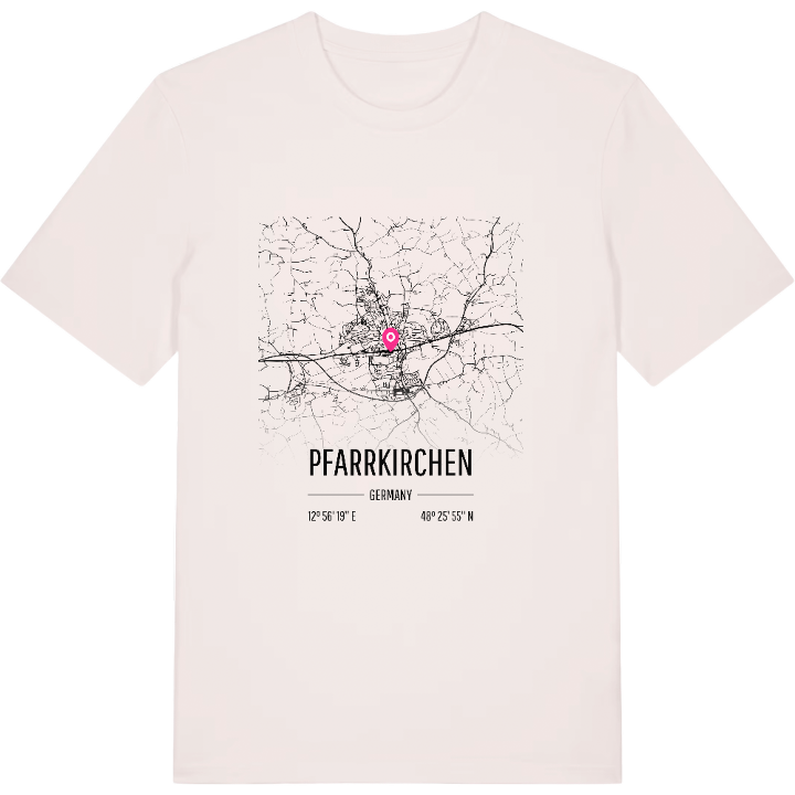 Pfarrkirchen karta t-shirt – t-shirt från PinShirt