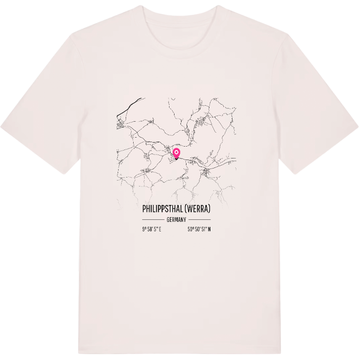 Philippsthal (Werra) karta t-shirt – t-shirt från PinShirt