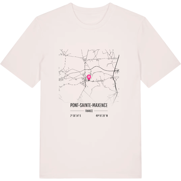 Pont-Sainte-Maxence karta t-shirt – t-shirt från PinShirt