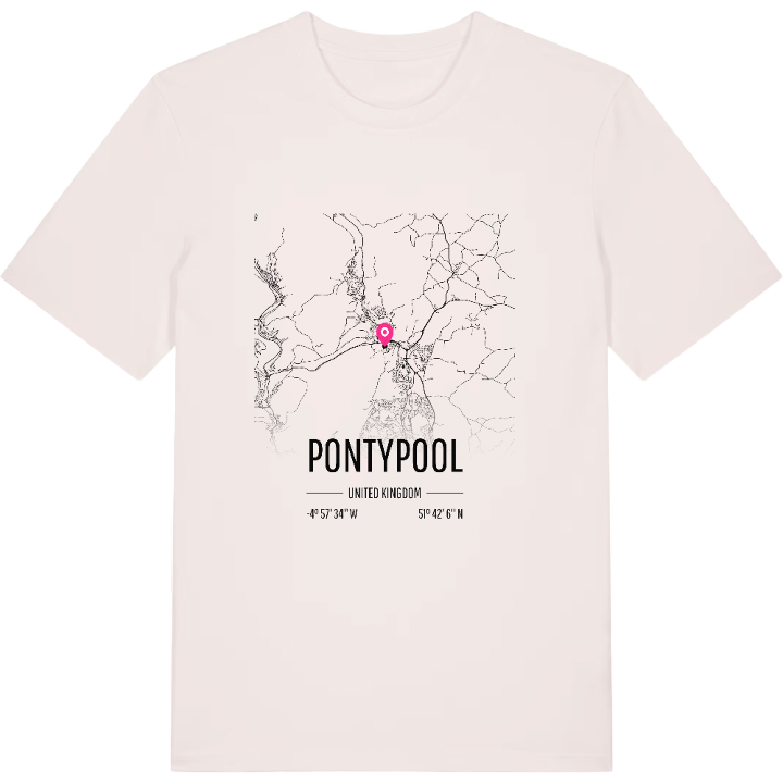 Pontypool karta t-shirt – t-shirt från PinShirt