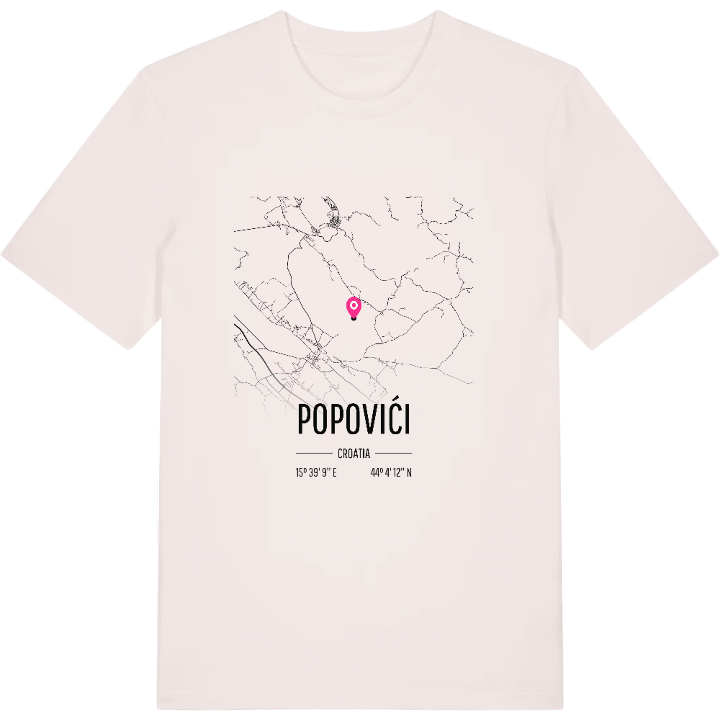 Popovići karta t-shirt – t-shirt från PinShirt