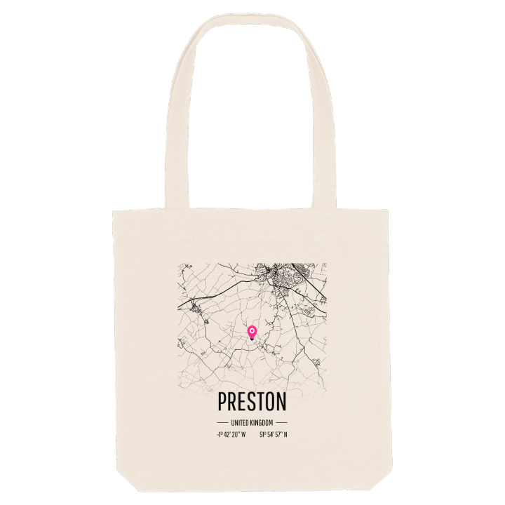 Preston karta tygkasse – tygkasse från PinShirt