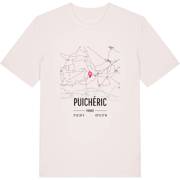 Puichéric karta t-shirt – t-shirt från PinShirt