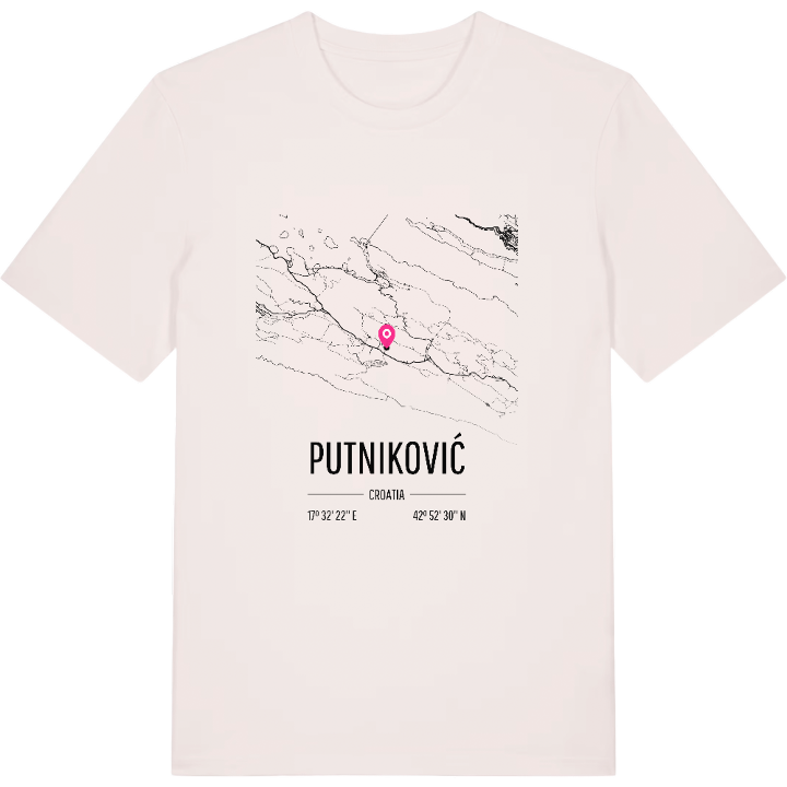Putniković karta t-shirt – t-shirt från PinShirt