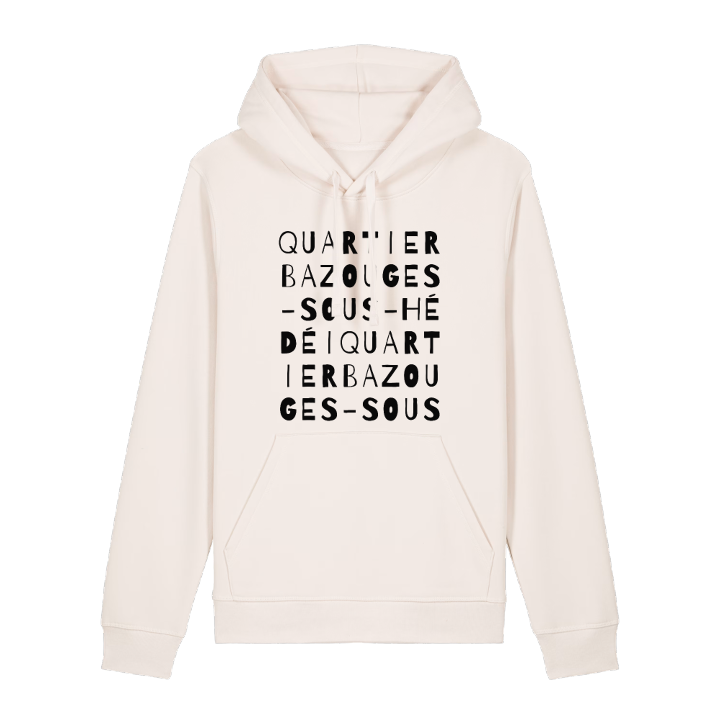 Quartier Bazouges-sous-Hédé I ordlek hoodie – hoodie från PinShirt