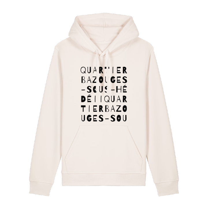 Quartier Bazouges-sous-Hédé II ordlek hoodie – hoodie från PinShirt