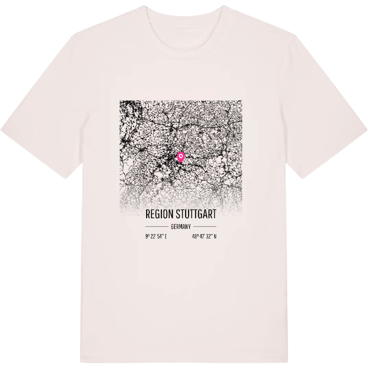 Region Stuttgart karta t-shirt – t-shirt från PinShirt
