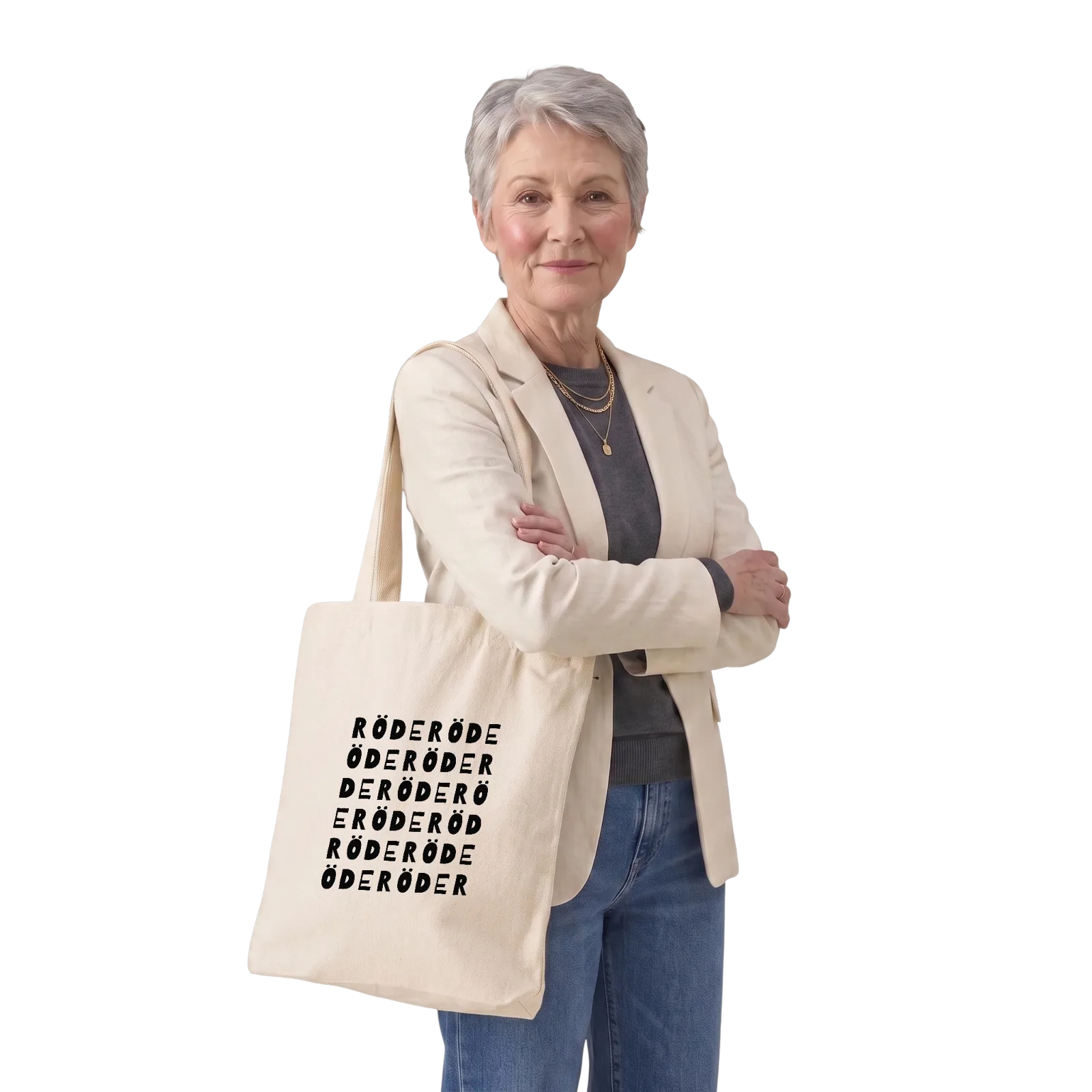Röde ordlek tygkasse – Natural, i miljö