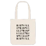 Rusthållet ordlek tygkasse