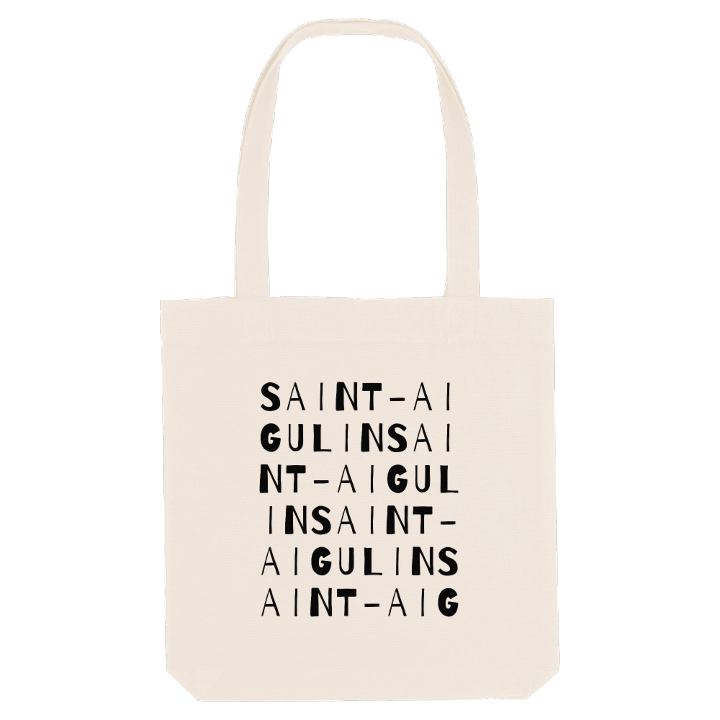 Saint-Aigulin ordlek tygkasse – tygkasse från PinShirt