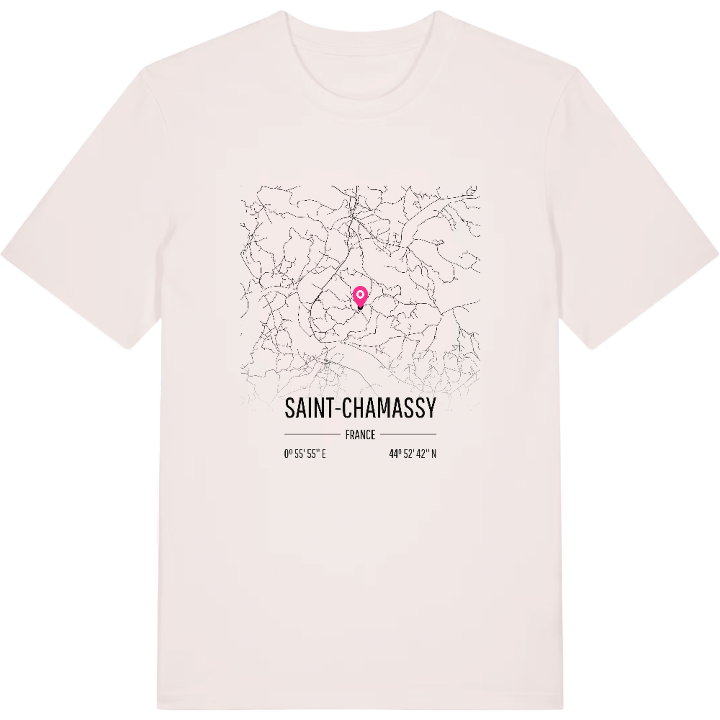 Saint-Chamassy karta t-shirt – t-shirt från PinShirt