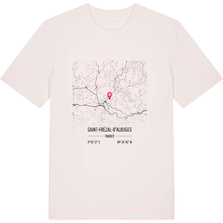 Saint-Frézal-d'Albuges karta t-shirt – t-shirt från PinShirt