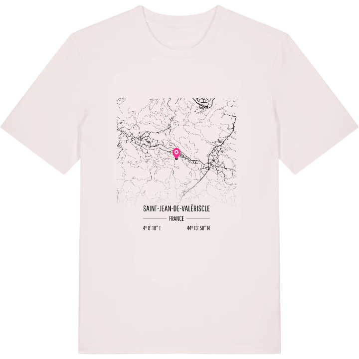 Saint-Jean-de-Valériscle karta t-shirt – t-shirt från PinShirt