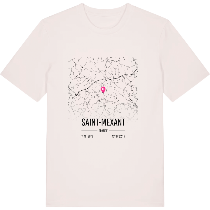 Saint-Mexant karta t-shirt – t-shirt från PinShirt