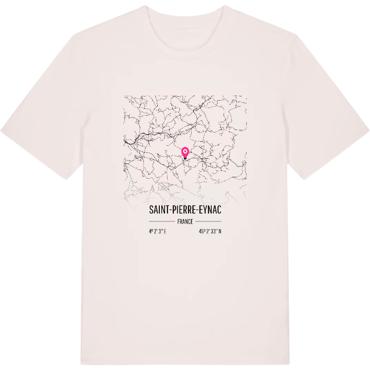 Saint-Pierre-Eynac karta t-shirt – t-shirt från PinShirt