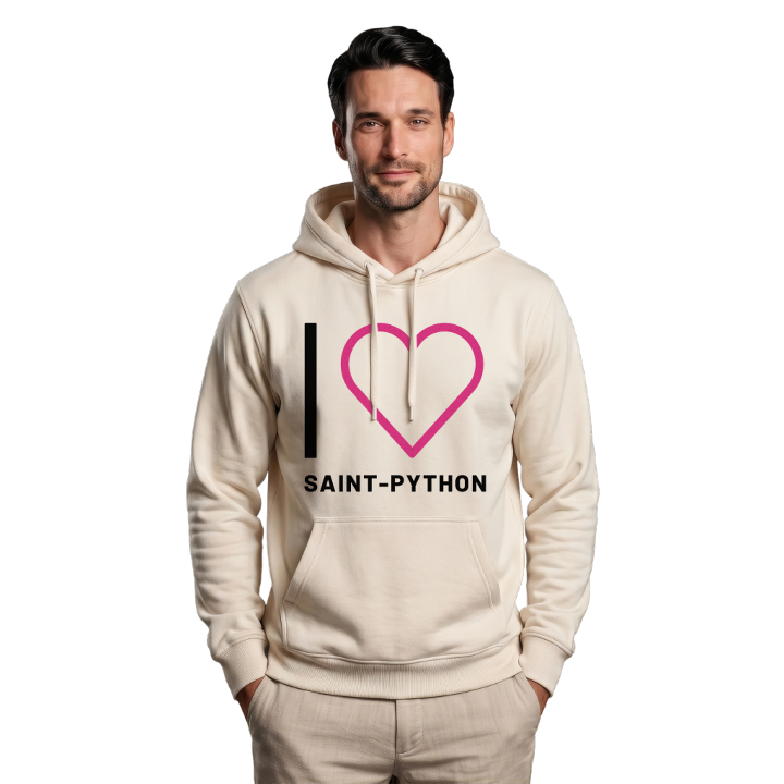 Jag älskar Saint-Python hoodie stort tryck – hoodie från PinShirt