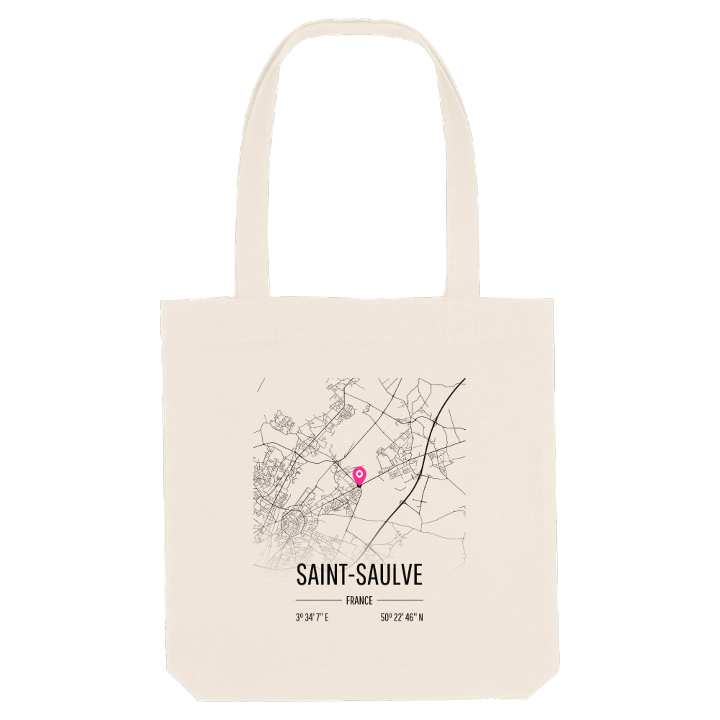 Saint-Saulve karta tygkasse – tygkasse från PinShirt