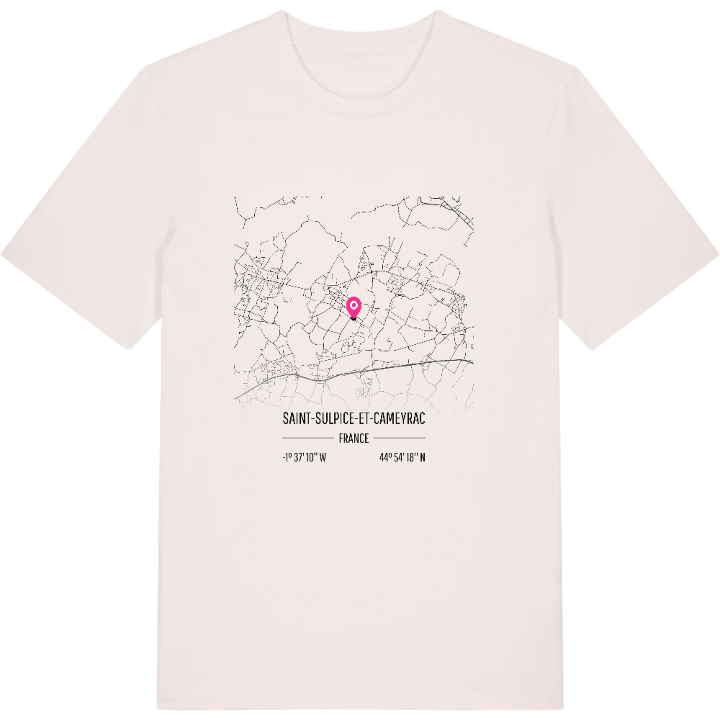 Saint-Sulpice-et-Cameyrac karta t-shirt – t-shirt från PinShirt