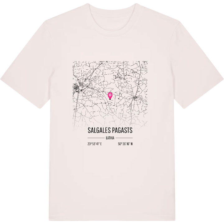 Salgales pagasts karta t-shirt – t-shirt från PinShirt