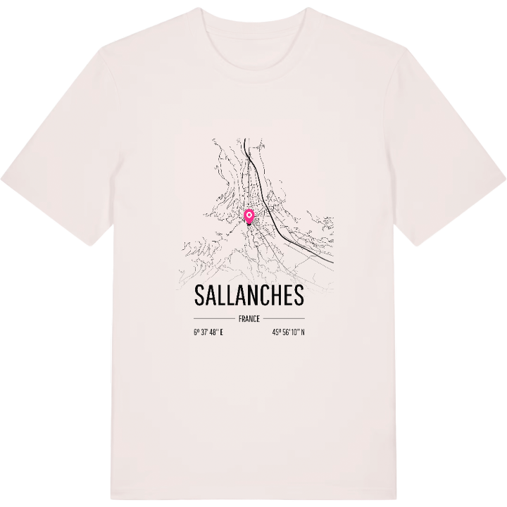 Sallanches karta t-shirt – t-shirt från PinShirt