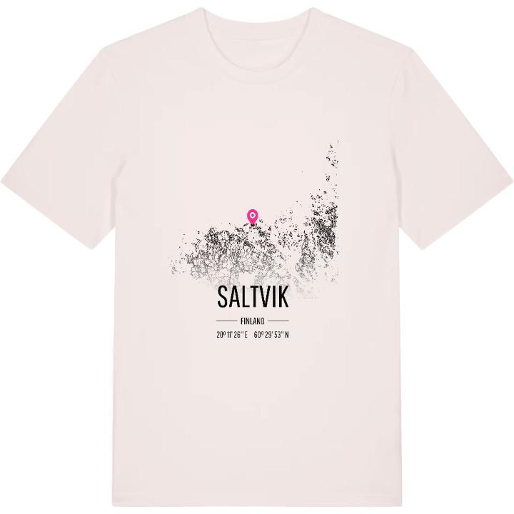 Saltvik karta t-shirt – t-shirt från PinShirt
