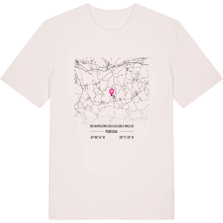 São Bartolomeu dos Galegos e Moledo karta t-shirt – t-shirt från PinShirt