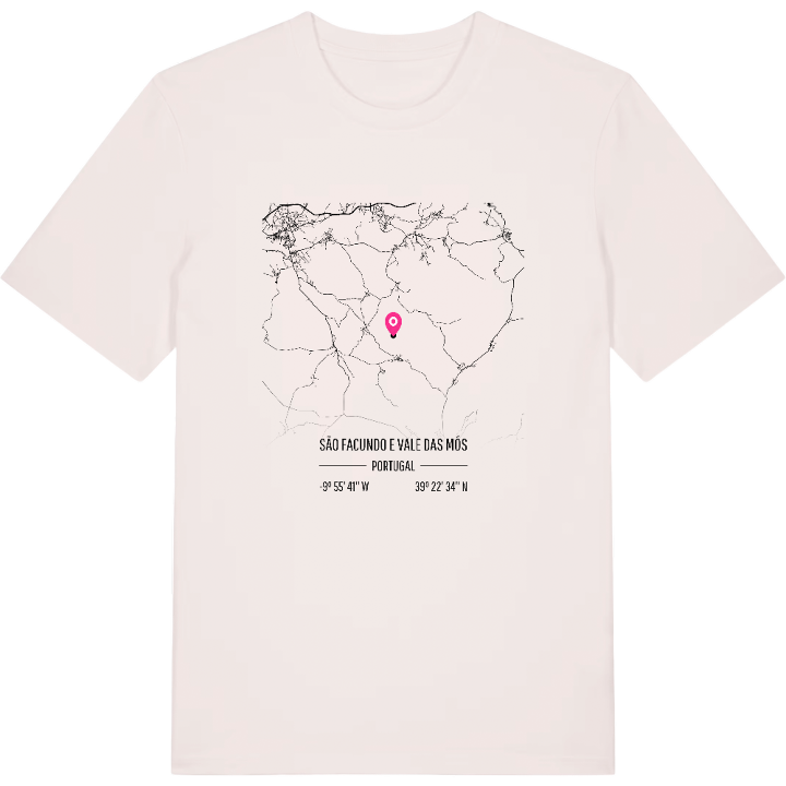 São Facundo e Vale das Mós karta t-shirt – t-shirt från PinShirt