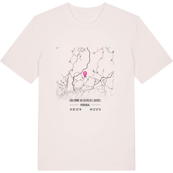 São Tomé do Castelo e Justes karta t-shirt – t-shirt från PinShirt