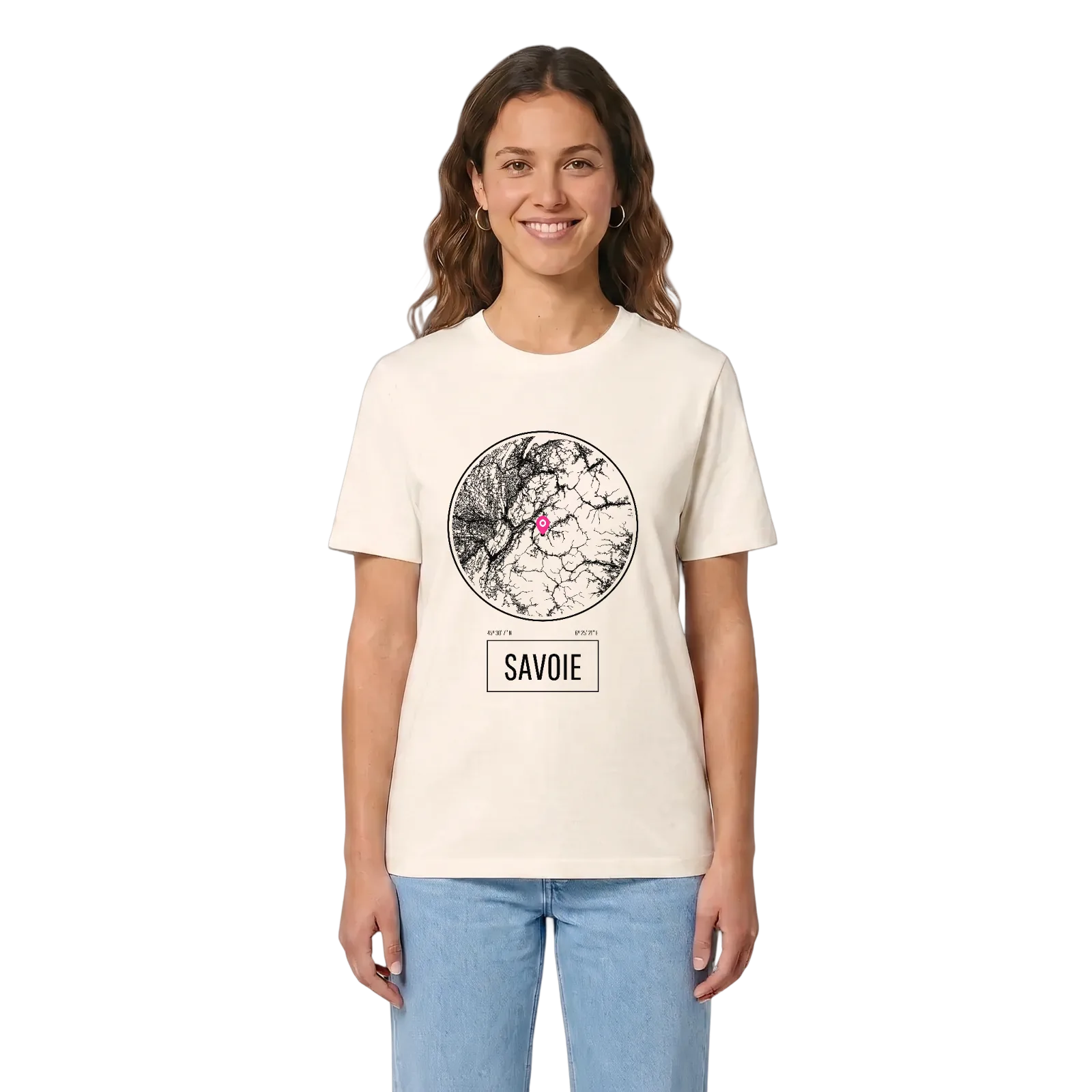Savoie t-shirt – Vintage White, i miljö