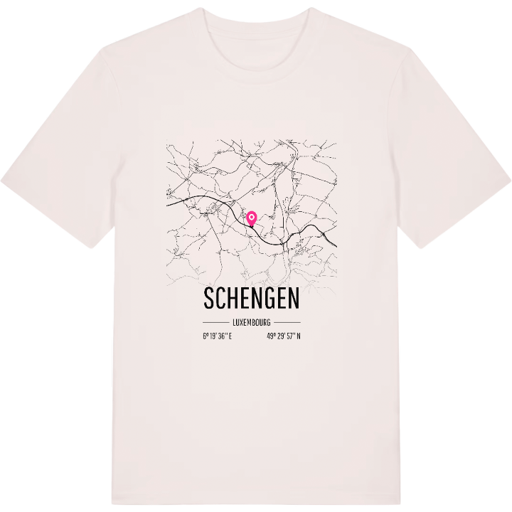 Schengen karta t-shirt – t-shirt från PinShirt