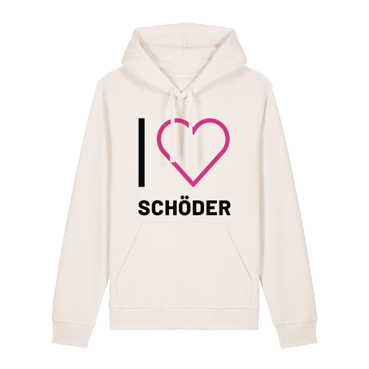 Jag älskar Schöder hoodie stort tryck – hoodie från PinShirt