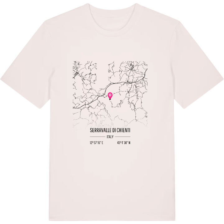 Serravalle di Chienti karta t-shirt – t-shirt från PinShirt