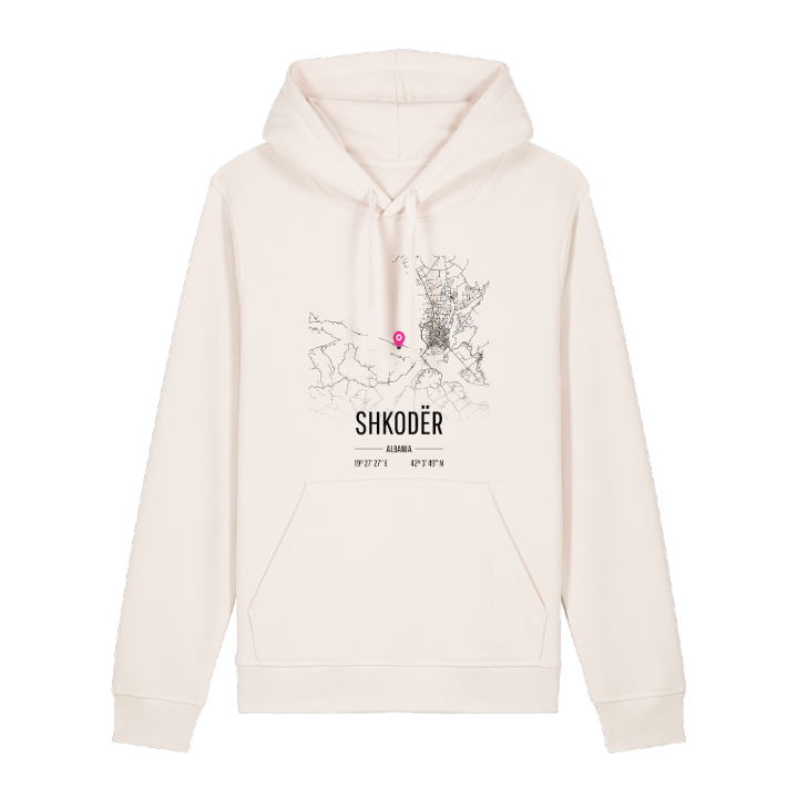 Shkodër karta hoodie – hoodie från PinShirt
