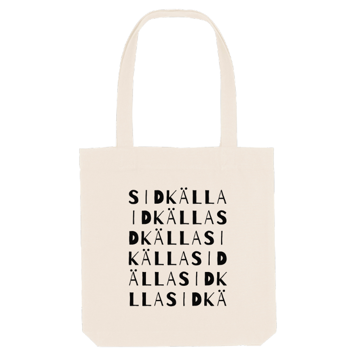 Sidkälla ordlek tygkasse – tygkasse från PinShirt