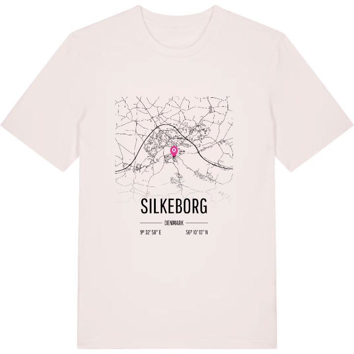 Silkeborg karta t-shirt – t-shirt från PinShirt