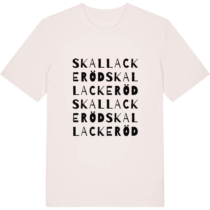 Skallackeröd ordlek t-shirt – t-shirt från PinShirt