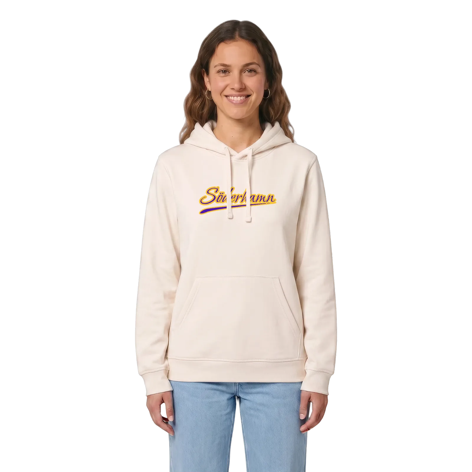 Söderhamn baseball hoodie – Vintage White, i miljö