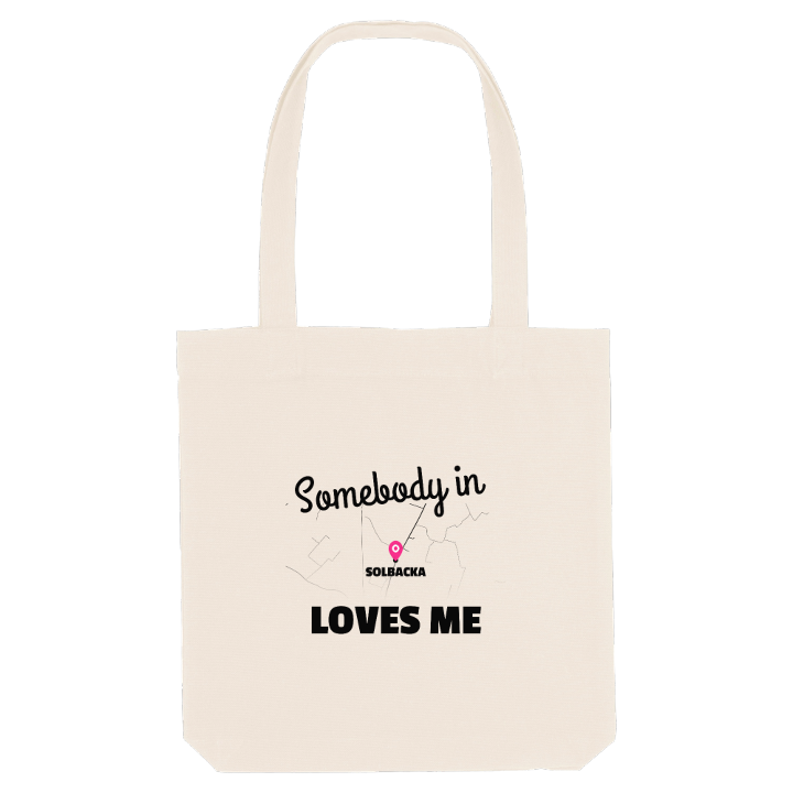 Någon i Solbacka älskar mig tygkasse – tygkasse från PinShirt