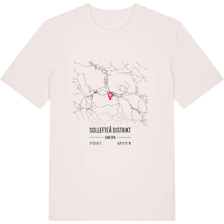 Sollefteå distrikt karta t-shirt – t-shirt från PinShirt