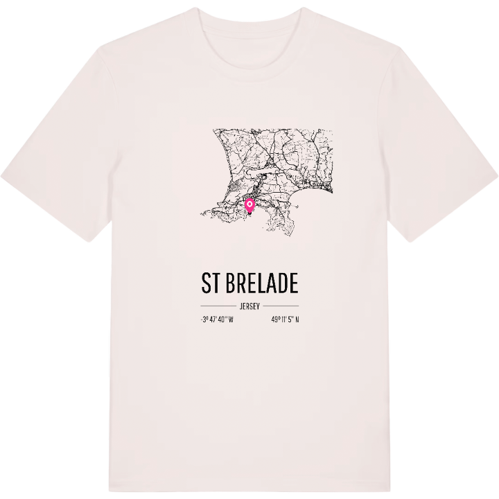 St Brelade karta t-shirt – t-shirt från PinShirt